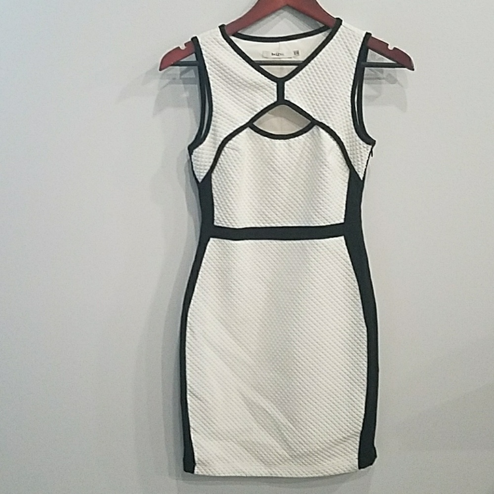Black and white cocktail dress